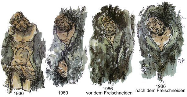 Balzer Herrgott, Stadien der berwallung 1930, 1960 und 1986